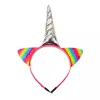 LEAN TOYS Set de diadema con cuerno y orejas de unicornio