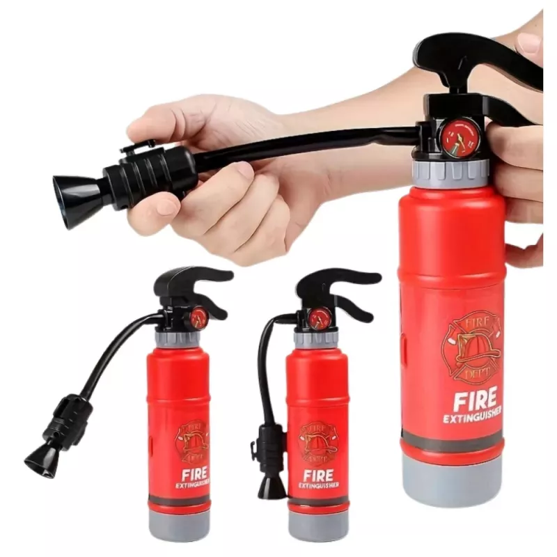 LEAN TOYS Extintor de juguete para pequeños bomberos con función de rociado de agua