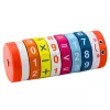 LEAN TOYS Rodillo matemático de aprendizaje para niños Nuka puzzle de contar - azul