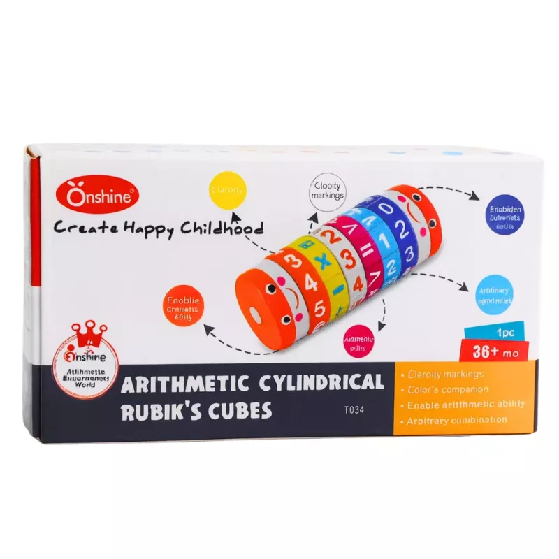 LEAN TOYS Rodillo matemático de aprendizaje para niños Nuka puzzle de contar - azul