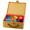 LEAN TOYS Set de té en cesta tazas platos dulces 23 piezas