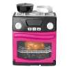 LEAN TOYS Cocina de juguete con horno, comida, luz, sonidos, rosa