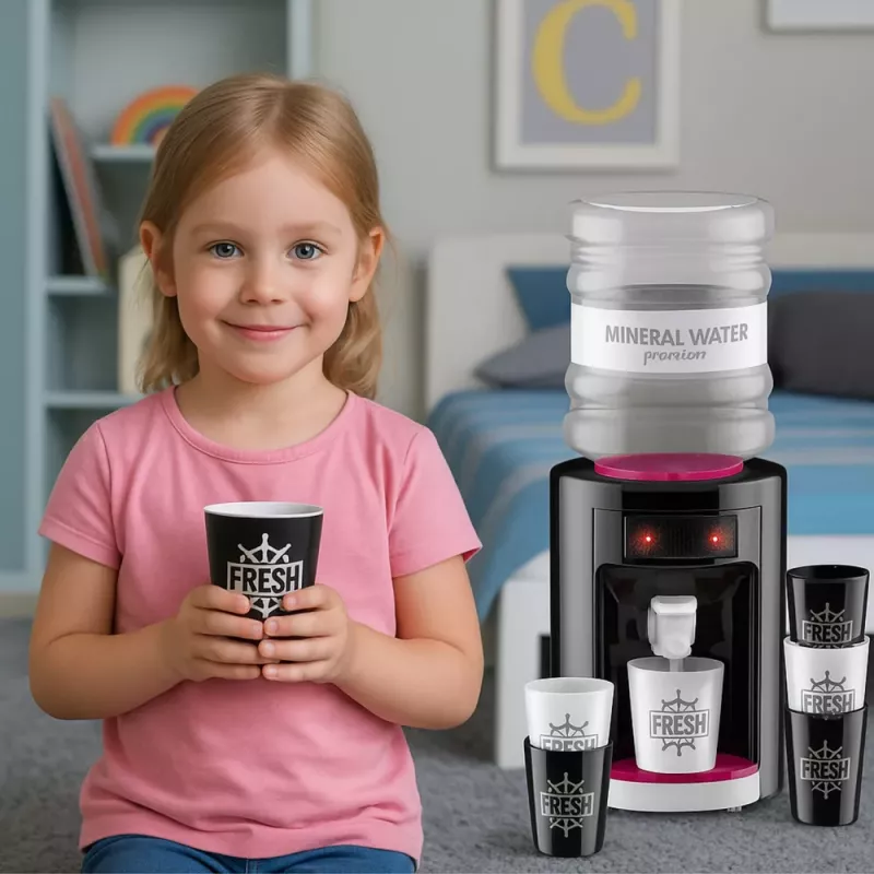 LEAN TOYS Dispensador de agua de juguete para niños con luz y sonido rosa
