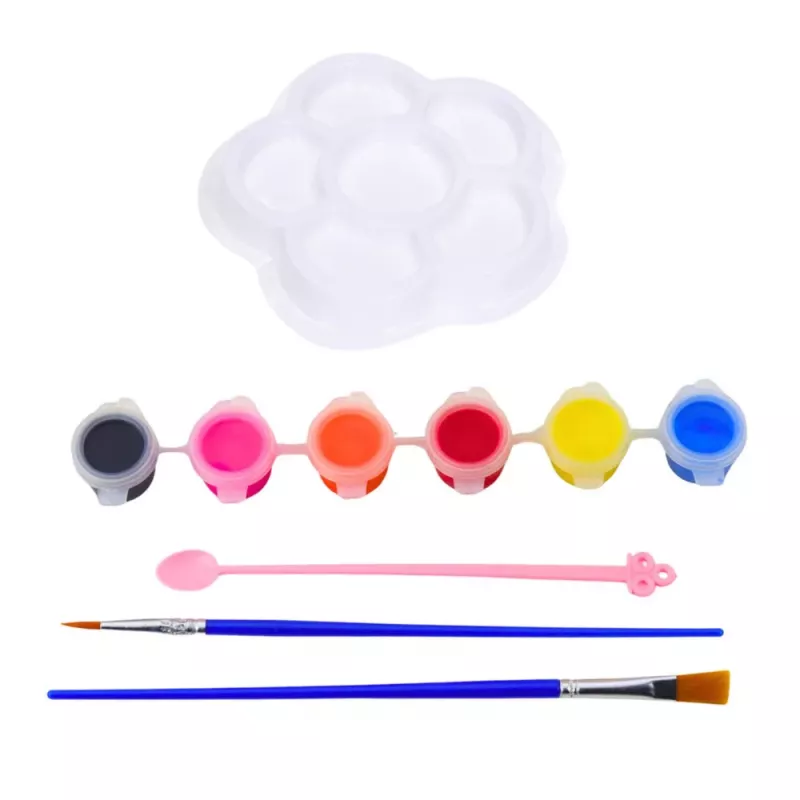 LEAN TOYS Set creativo comedero para perros para pintar, pinturas, pincel, DIY, 6 piezas