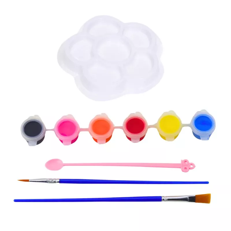 LEAN TOYS Set creativo cuenco para pintar pinturas pincel DIY 6 piezas