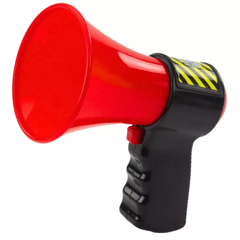 LEAN TOYS Megáfono de bombero interactivo para niños con efectos de sonido