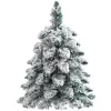 LEAN Árbol de Navidad artificial decorativo sobre tronco con nieve 60 x 16 cm