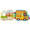LEAN TOYS Libro de aprendizaje interactivo vehículos luces sonidos elementos móviles