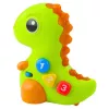 LEAN TOYS Juguete interactivo para niños pequeños dinosaurio sobre ruedas con luz y sonido