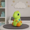 LEAN TOYS Juguete interactivo para niños pequeños dinosaurio sobre ruedas con luz y sonido