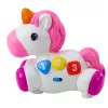 LEAN TOYS Juguete interactivo para niños pequeños unicornio sobre ruedas luz y sonido