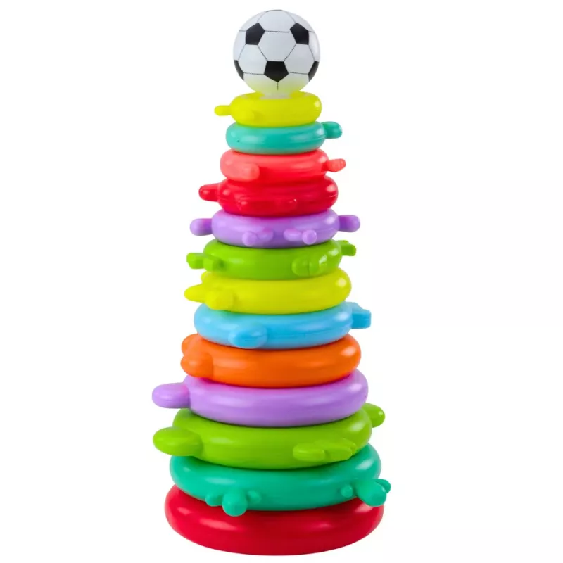 LEAN TOYS Puzzle piramidal educativo con pegatinas 13 niveles multicolor