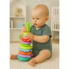 LEAN TOYS Puzzle piramidal de aprendizaje figuras de dinosaurios pegatinas 12 niveles