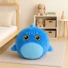 LEAN TOYS Pelota saltarina tiburón azul de peluche creciente bomba 50 cm