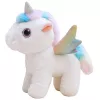 LEAN TOYS Unicornio de peluche interactivo se mueve sonidos blanco 21 cm