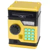 LEAN TOYS Caja fuerte electrónica cajero automático con luz y sonido, código PIN, dorado
