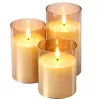 LEAN Set de velas eléctricas LED con mando a distancia, blanco cálido, 3 uds.