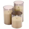 LEAN Set de velas eléctricas LED con mando a distancia, blanco cálido, 3 uds.