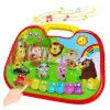 LEAN TOYS Tablero de aprendizaje interactivo mundo animal instrumentos piano