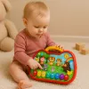 LEAN TOYS Tablero de aprendizaje interactivo mundo animal instrumentos piano