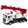 LEAN TOYS Camión con grúa, cabina de metal, pluma ajustable, sistema de luz y sonido