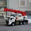 LEAN TOYS Camión con grúa, cabina de metal, pluma ajustable, sistema de luz y sonido