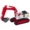 LEAN TOYS Excavadora sobre orugas de metal con cuchara giratoria móvil, cabina, luces, sonidos