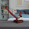 LEAN TOYS Grúa sobre orugas celosía ajuste de luz sonidos metal 1:14 vehículo de obra RC