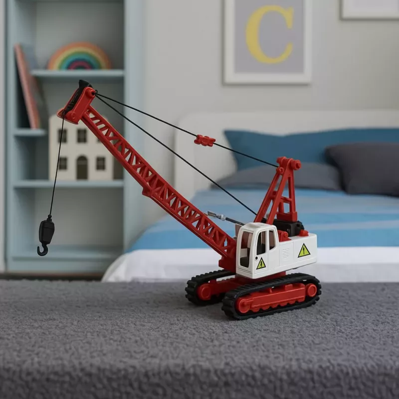LEAN TOYS Grúa sobre orugas celosía ajuste de luz sonidos metal 1:14 vehículo de obra RC