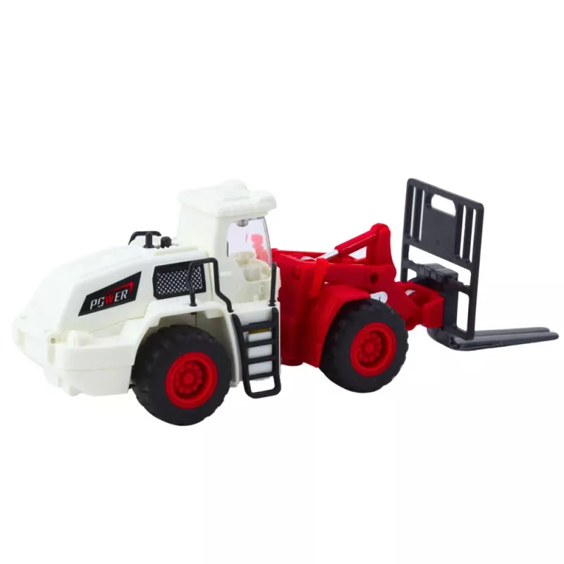 LEAN TOYS Carretilla elevadora con horquillas de metal, luces y sonidos ajustables