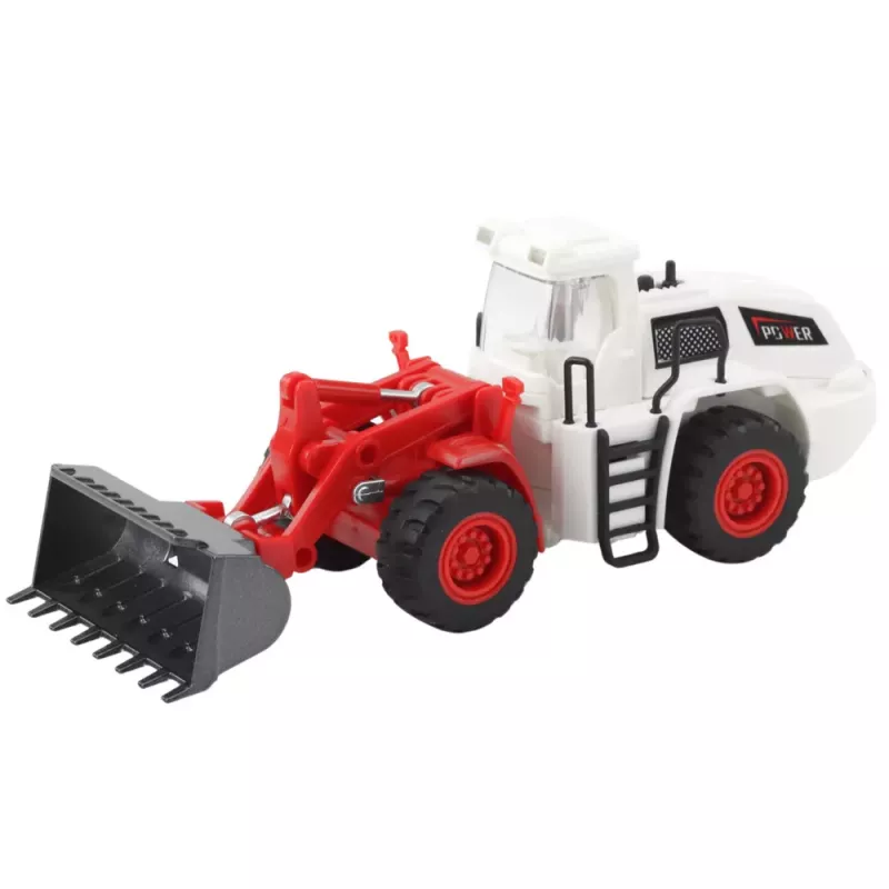 LEAN TOYS Vehículo de obra excavadora bulldozer cuchara de metal móvil luces sonidos