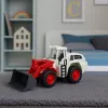LEAN TOYS Vehículo de obra excavadora bulldozer cuchara de metal móvil luces sonidos