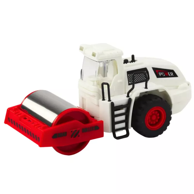 LEAN TOYS Rodillo compactador de obra rodillo giratorio de metal luces sonidos