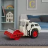 LEAN TOYS Rodillo compactador de obra rodillo giratorio de metal luces sonidos