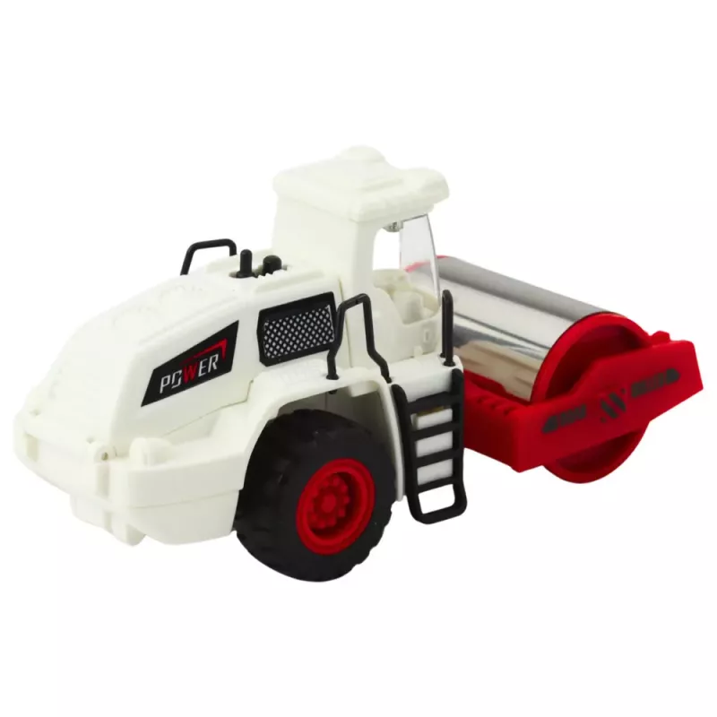 LEAN TOYS Rodillo compactador de obra rodillo giratorio de metal luces sonidos