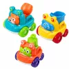 LEAN TOYS Set vehículos de obra con animales para niños pequeños multicolor 3 uds.