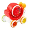 LEAN TOYS Tambor de caracol interactivo para montar, musical educativo, rojo