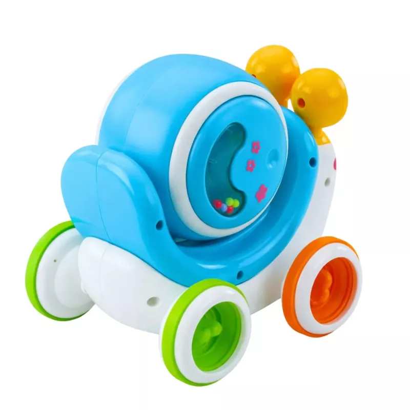 LEAN TOYS Tambor de caracol interactivo para montar, musical, educativo, azul