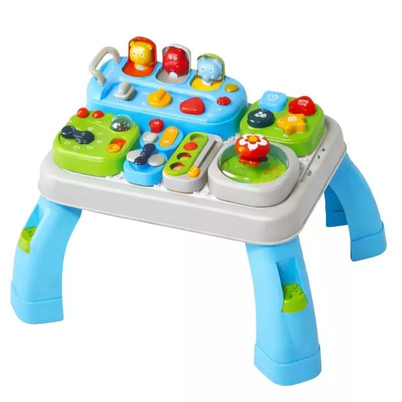 LEAN TOYS Mesa de aprendizaje interactiva para niños pequeños con módulos de sonido
