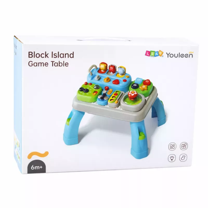 LEAN TOYS Mesa de aprendizaje interactiva para niños pequeños con módulos de sonido