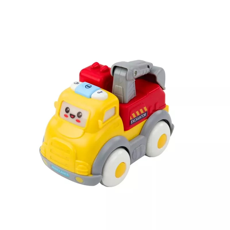 LEAN TOYS Set coches de ciudad para niños pequeños, propulsión, elementos móviles, luces, sonidos