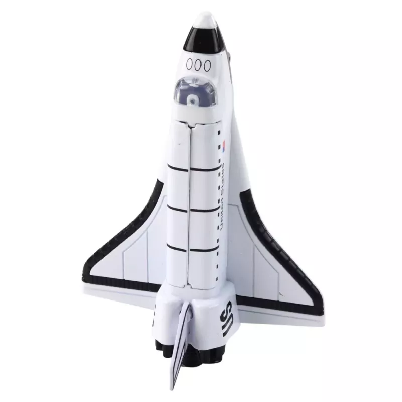 LEAN TOYS Nave espacial metal pull-back apertura blanca
