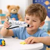 LEAN TOYS Nave espacial metal pull-back apertura blanca