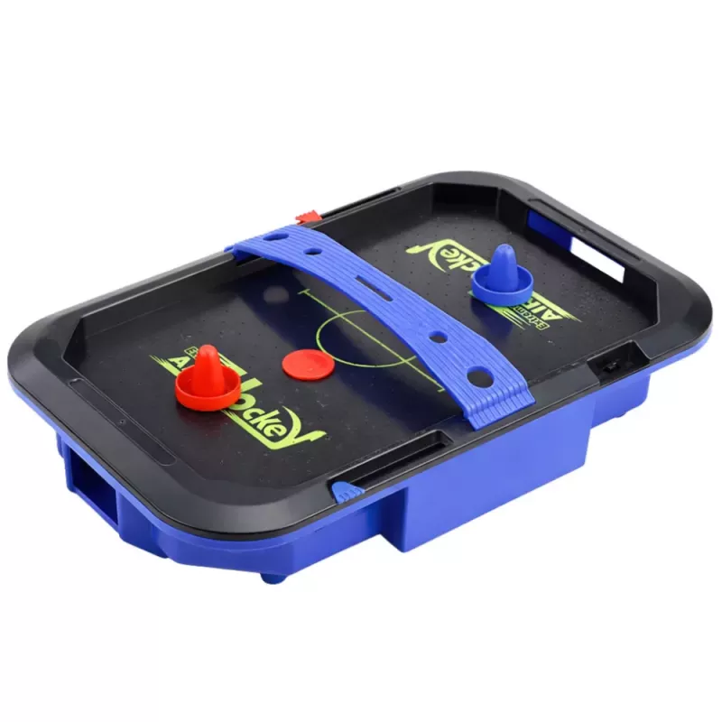 LEAN TOYS Mesa de air hockey juego de habilidad para niños discos 43x26 cm