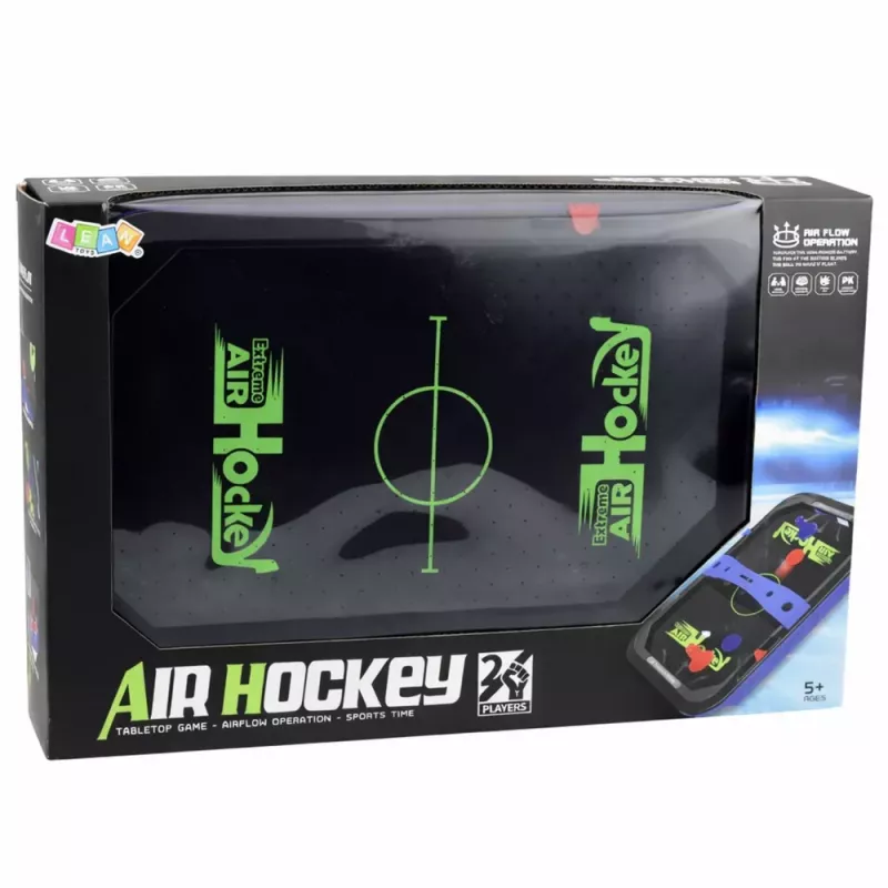LEAN TOYS Mesa de air hockey juego de habilidad para niños discos 43x26 cm