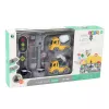 LEAN TOYS Set semáforos, radar, alfombra, vehículos de obra, luz y sonido