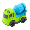 LEAN TOYS Set vehículos de obra: coches, hormigonera, camión con gancho, BIOPlastic
