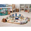 LEAN TOYS Tren eléctrico interactivo con túnel, volcán y dinosaurios, 95 cm