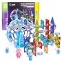 LEAN TOYS Bloques magnéticos espaciales pista de bolas personas luminosas 120 uds.