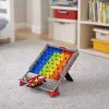 LEAN TOYS Bloques tablero arcoíris pista de bolas tobogán juego de atrapar bolas 477 uds.